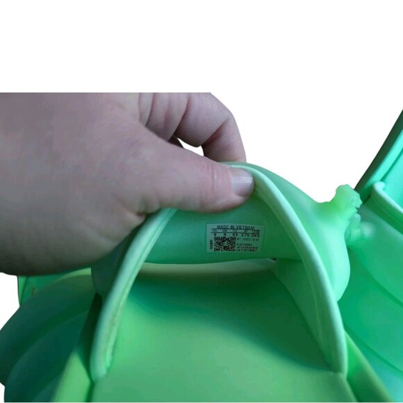 Adidas Adilette Pool Slides Green Glow Slip On Inner Tube Tubing Flip Flops NWT - Picture 7 of 11